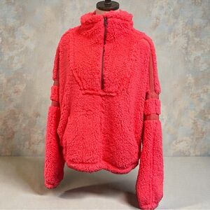**LIKE NEW** FP Movement by Free People Bright Pink Teddy Jacket